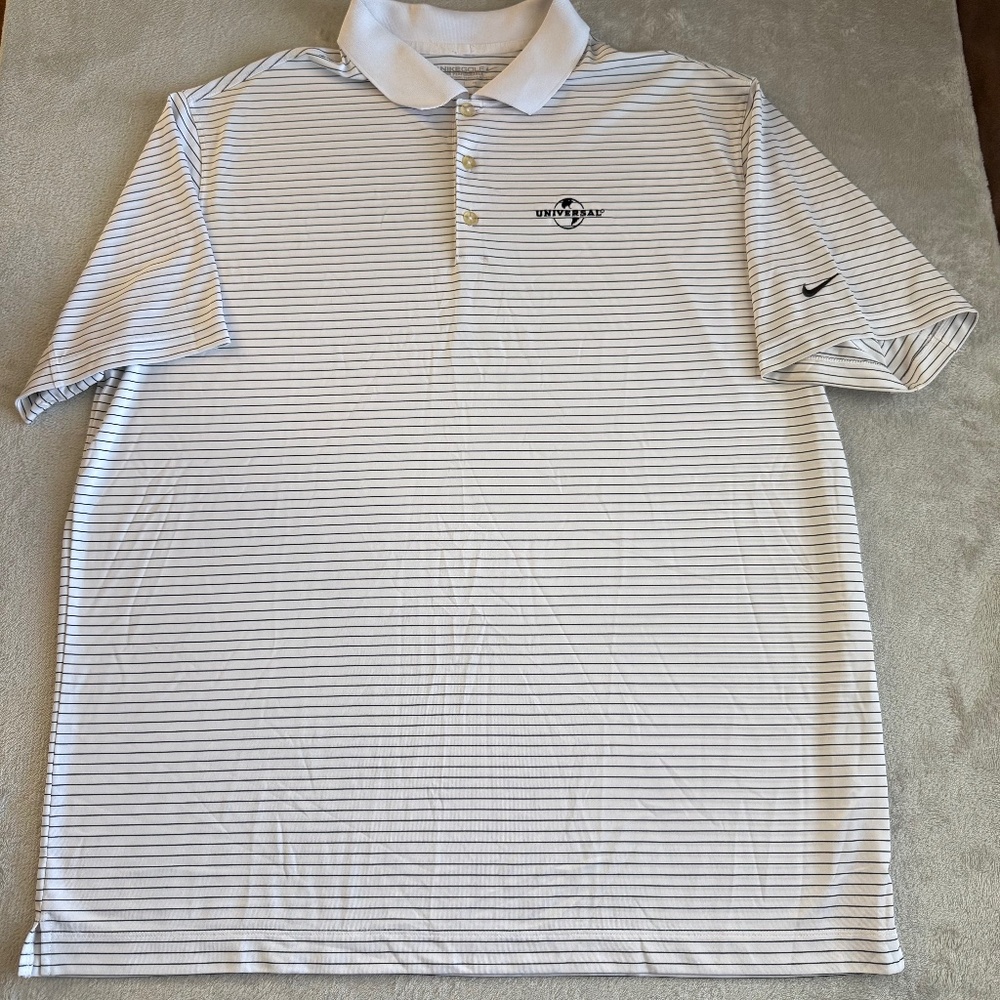 Nike Golf Dri-Fit Tour Performance Mens Golf Polo Universal Studios Patch XXL